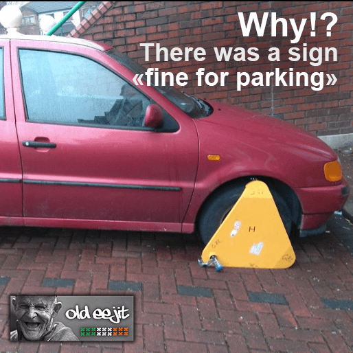 Parking is fine - funny Irish memes