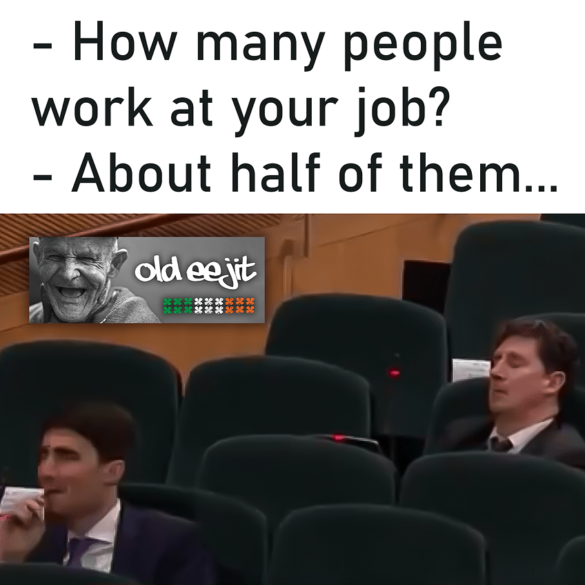 How many people work at your job - Irish memes